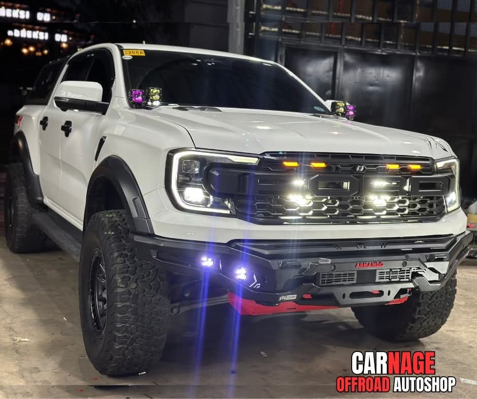Ranger Raptor — Armando bumper close-up at night in the bay